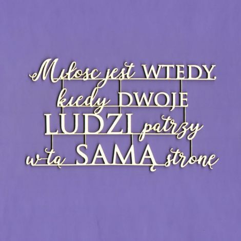 Tekturka Crafty Moly Napis G9 - Miłość jest wtedy...